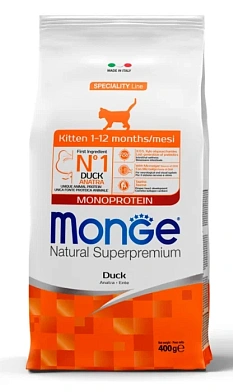 Monge Cat Speciality Line Monoprotein сухой корм для котят и беременных кошек с уткой